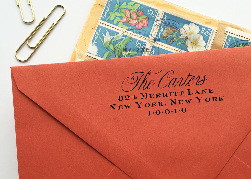Classic Calligraphy Return Address Stamp