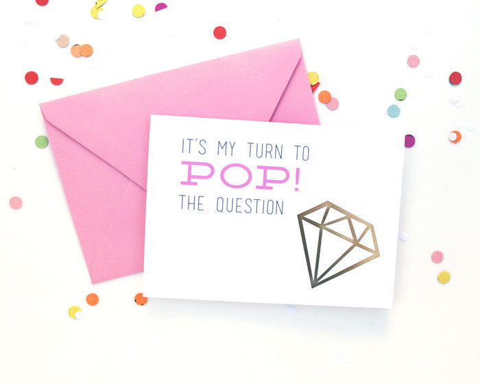 Pop the Question Bridesmaid Card