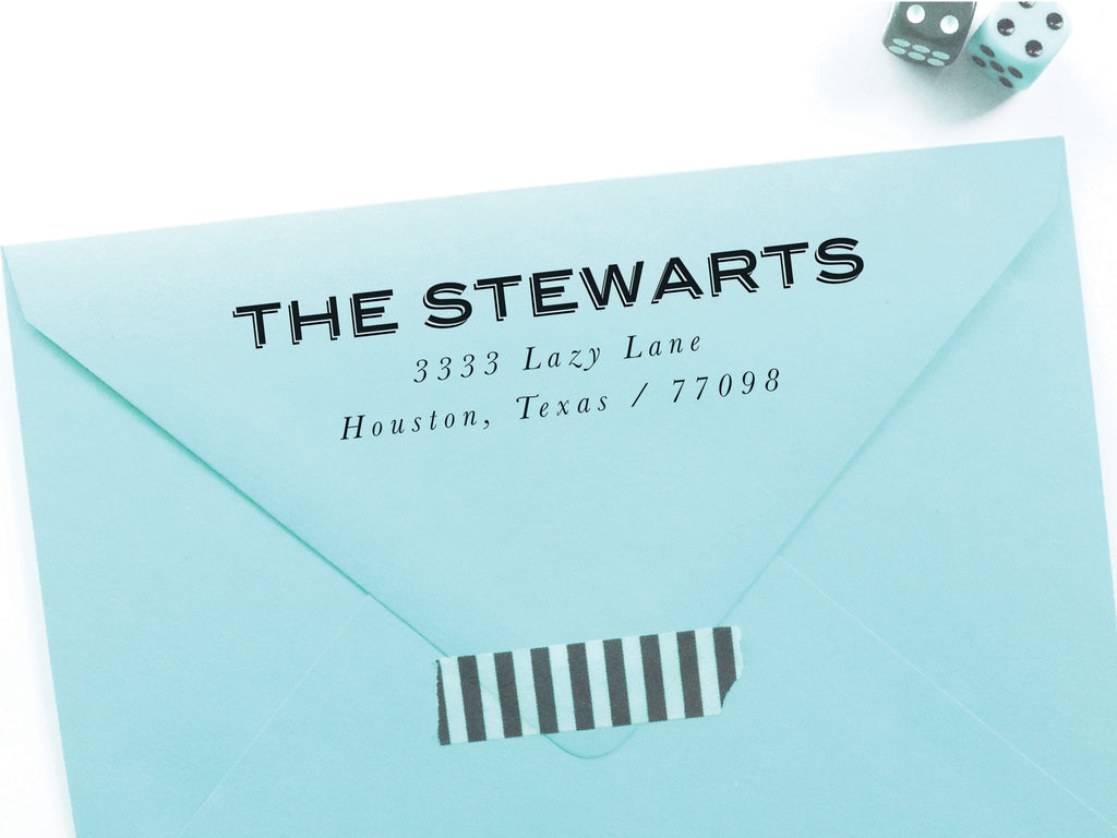 Classic Typography Return Address Stamp